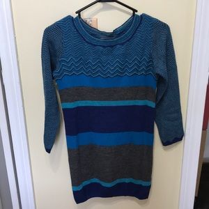 Blue and grey sweater